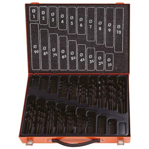 Набор сверл по металлу HSS 1-10 мм, 170 шт в кейсе, Projahn 60600