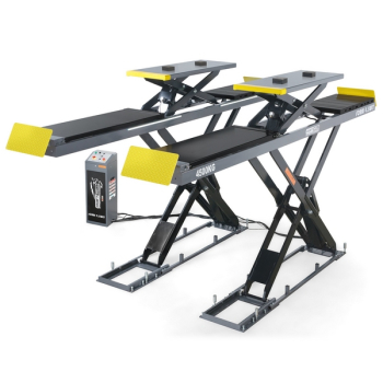 Подъемник ножничный электрогидравлический для сход-развала, 4.5 т, второй уровень, заглубляемый, освещение, KraftWell FORBI 4.5WLT (380V)