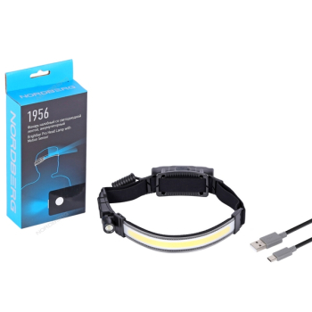 NORDBERG 1956 Фонарь налобный со светодиодной лентой и боковым направленным светом, аккумуляторный