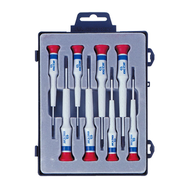 KING TONY 32108MR Набор прецизионных отверток PHILLIPS, SLOTTED 8 предметов