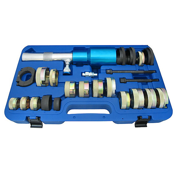 Набор оправок для монтажа и демонтажа сайлентблоков Mercedes-Benz, гидравлический, 24 предмета в кейсе Мастак 110-22024C