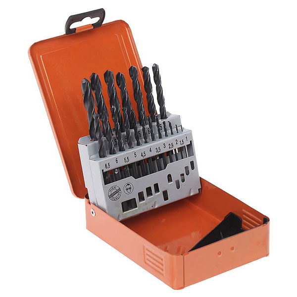 Набор сверл по металлу HSS 1-10 мм, 19 предметов в кейсе Projahn 60001