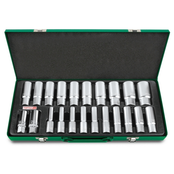Набор головок глубоких 1/2", 6-гранных, 8-32 мм, 22 предметов, TOPTUL GAAD2202