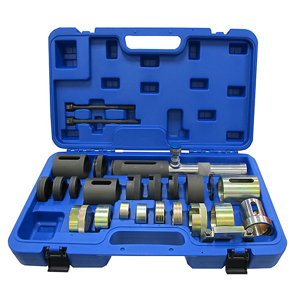 Набор оправок для монтажа и демонтажа сайлентблоков BMW, гидравлический, 26 предметов в кейсе Мастак 110-23026C