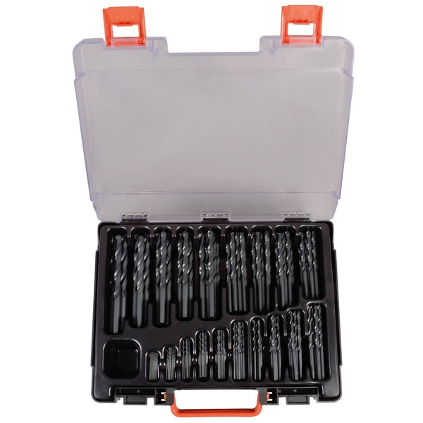 Набор сверл по металлу HSS-R ECO 1-10 мм, 170 шт, в кейсе, Projahn 67600