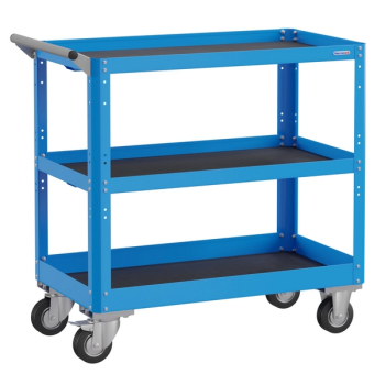 Тележка инструментальная открытая, 800x450x800h мм, 3 полки, коврики, Верстакофф PLC 8008.0-К