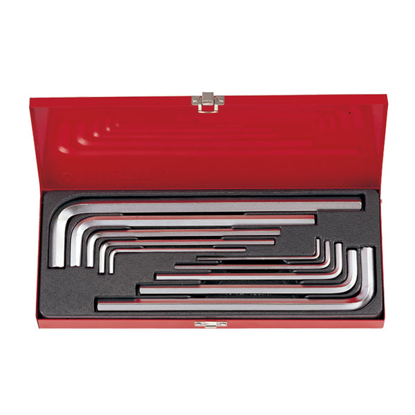 KING TONY 20210MR Набор Г-образных шестигранников 3-17 мм, 10 предметов