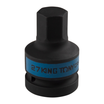 KING TONY 801527M Насадка (бита) ударная торцевая 1", HEX, 27 мм, L=80 мм