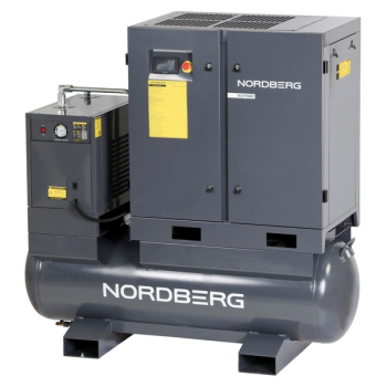 NORDBERG NCF15RD Компрессор винтовой, 11 кВт, 10 бар, 1550 л/мин, ресивер 410 л, осушитель