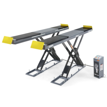 Подъемник ножничный электрогидравлический для сход-развала, 4.5 т, заглубляемый, освещение, KraftWell FORBI 4.5WI (380V)