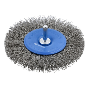 Корщетка дисковая прямая d=100 мм со штифтом, нержавеющая проволока 0.3 мм, HOEGERT HT7D714