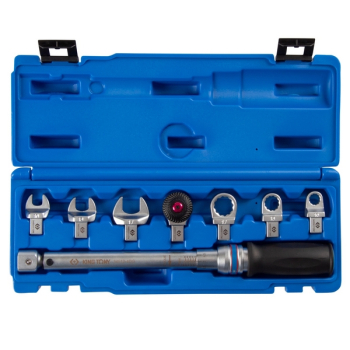 Динамометрический ключ серии FIT, 9х12 мм, с набором насадок 10-17 мм, 10-60 Нм, кейс KING TONY 345104D08MR