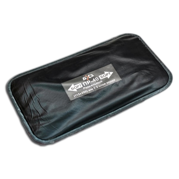 Пластырь радиальный резинокордный для горячей вулканизации 115x200мм (3 сл) БХЗ ПР-40