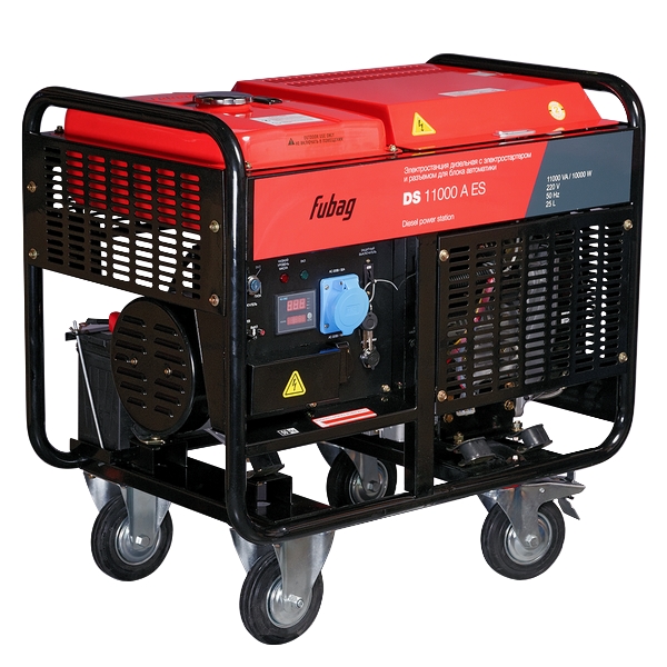 Генератор (электростанция) дизельный с электростартером и разъемом для блока автоматики Fubag DS 11000 A ES