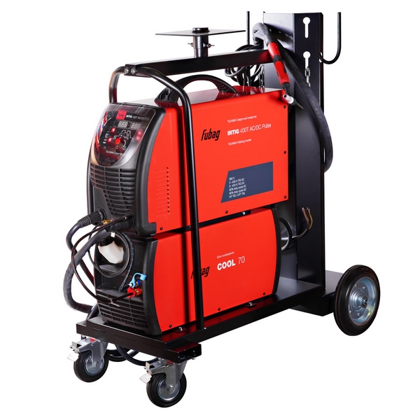 Инвертор сварочный с горелкой, блоком жидкостного охлаждения и тележкой Fubag INTIG 400 T AC/DC PULSE