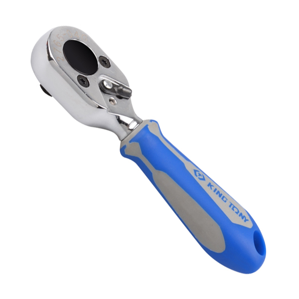 Трещотка 1/4 дюйма 72 зубца флажковая, магнитный фиксатор для вставок (бит) King Tony 2765-04G