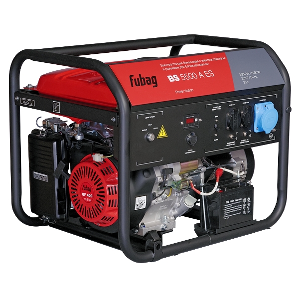 Генератор (электростанция) бензиновый с разъемом для блока автоматики Fubag BS 5500 A ES