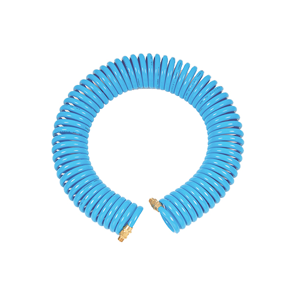 Шланг спиральный полиуретановый с резьбовыми вращающимися адаптерами, длина 15 м, диаметр 10х15 мм Мастак 680-10015ST