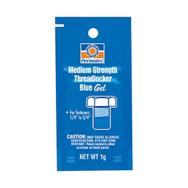 Фиксатор резьбовых соединений средней фиксации синий, 1 г, Permatex Medium Strength Threadlocker Blue Gel