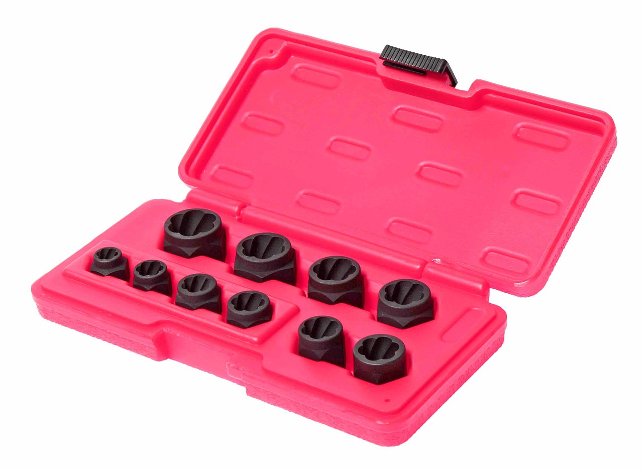 Набор головок для поврежденных болтов и гаек 8-19мм в кейсе 10 предметов JTC-1545