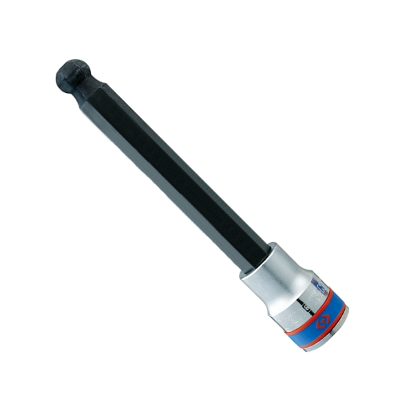 KING TONY 40D008 Торцевая насадка (бита) 1/2 дюйма HEX с шаровым окончанием H8, 140 мм