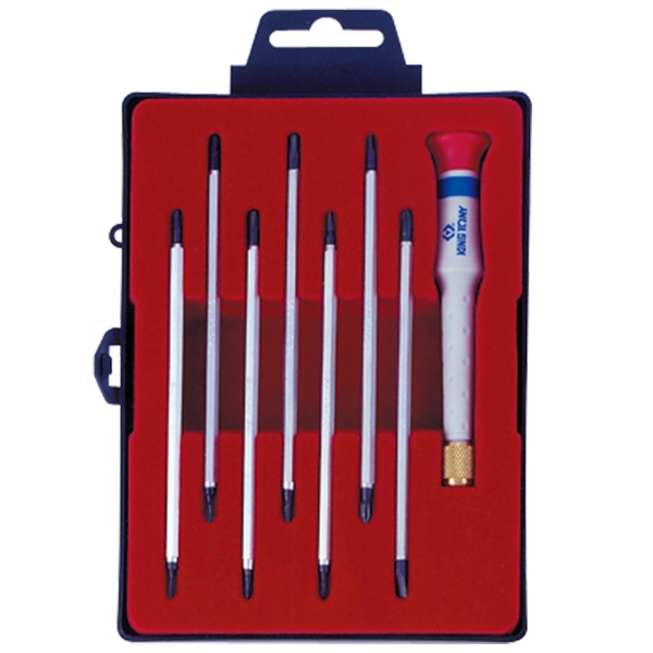KING TONY 32607MR Набор прецизионных отверток PHILLIPS, SLOTTED, TORX 8 предметов