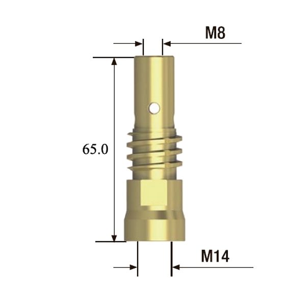 Адаптер контактного наконечника M8x65 мм (5 шт) FUBAG FB.TA.M8.65