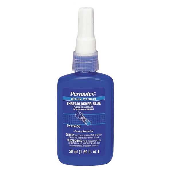 Фиксатор резьбовых соединений средней фиксации синий, 50 мл, Permatex Medium Strength Threadlocker Blue