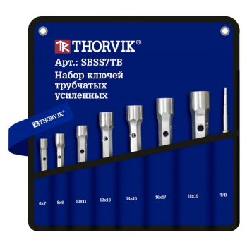 Набор ключей трубчатых усиленных 6-19 мм, 7 предметов, в сумке, Thorvik SBSS7TB