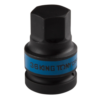 KING TONY 801536M Насадка (бита) ударная торцевая 1", HEX, 36 мм, L=80 мм