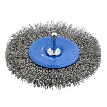 Корщетка дисковая прямая d=75 мм со штифтом, стальная проволока 0.3 мм, HOEGERT HT7D713