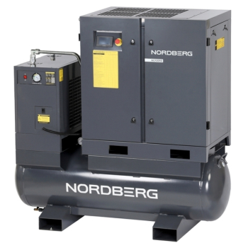 NORDBERG NCF20RD Компрессор винтовой, 15 кВт, 10 бар, 2150 л/мин, ресивер 410 л, осушитель
