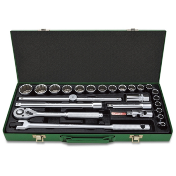 Набор головок и аксессуаров 1/2", 12-гранных, 8-32 мм, 25 предметов, TOPTUL GCAD2510