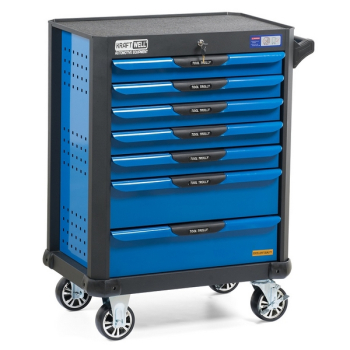 Тележка синяя с набором инструментов, 277 предметов, KraftWell KRW-TTB+SET277