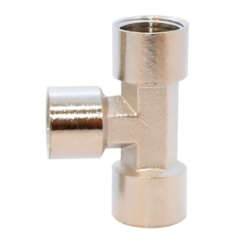 Тройник пневматический Т-образный F1/2"-F1/2"-F1/2", 1 шт, KraftWell KRW-TT12F3