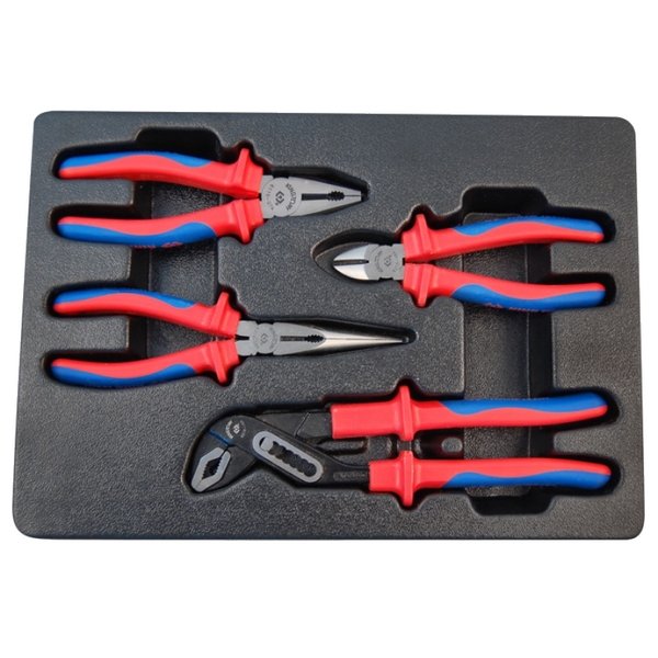 KING TONY 9-40604GP Набор инструментов диэлектрических пассатижей и бокорезов в ложементе, 4 предмета KING TONY 9-40604GP Набор инструментов диэлектрических пассатижей и бокорезов в ложементе, 4 предмета