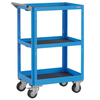 Тележка инструментальная открытая, 600x450x950h мм, 3 полки, коврики, Верстакофф PLC 9506.0-К