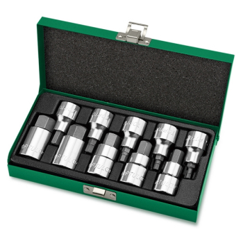 Набор торцевых насадок 1/2" HEX Н4-Н19, L=55 мм, 10 предметов, TOPTUL GAAD1007