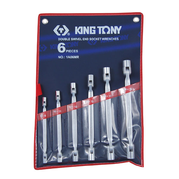 Набор ключей торцевых с шарниром 8-19 мм 6 предметов King Tony 1A06MR