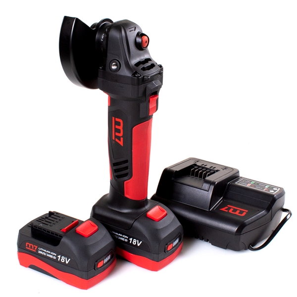 Аккумуляторная угловая шлифовальная машина (УШМ), 125 мм, 18 В, комплект, кейс, MIGHTY SEVEN DG-585502