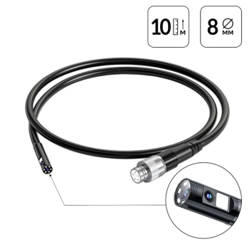 Зонд для видеоэндоскопа IC-V116, 2 камеры, 10м, 8мм iCartool IC-VP116A-10-8-2