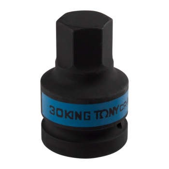 KING TONY 801530M Насадка (бита) ударная торцевая 1", HEX, 30 мм, L=80 мм