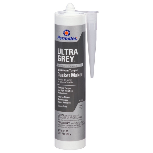 Формирователь прокладок серый, 368 г, Permatex Ultra Grey Rigid High-Torque RTV Silicone Gasket Maker