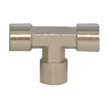 Тройник пневматический Т-образный F1/4"-F1/4"-F1/4", 1 шт, KraftWell KRW-TT14F3