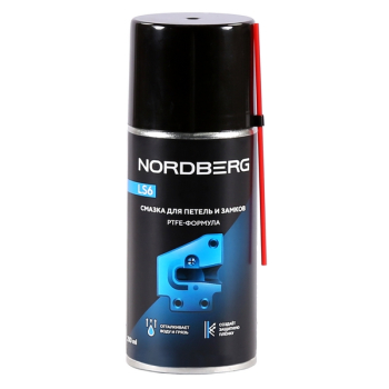 NORDBERG LS6-210 Смазка для петель и замков с PTFE LS6, аэрозоль, 210 мл