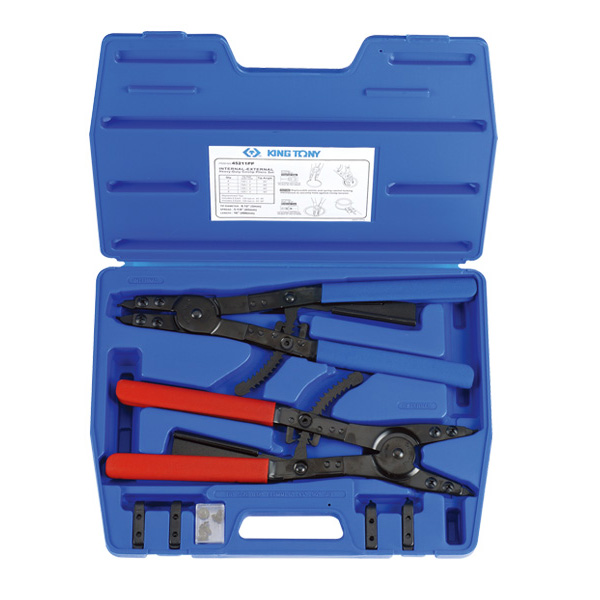 Набор инструментов съемников стопорных колец 406 мм с трещоткой для тяжелых работ, 11 предметов King Tony 45211PP