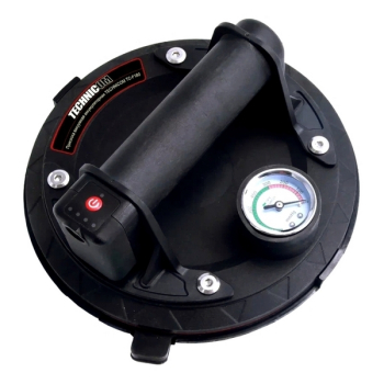 Присоска с аккумуляторной помпой и манометром, 200 мм, 160 кг, TECHNICOM TC-F180