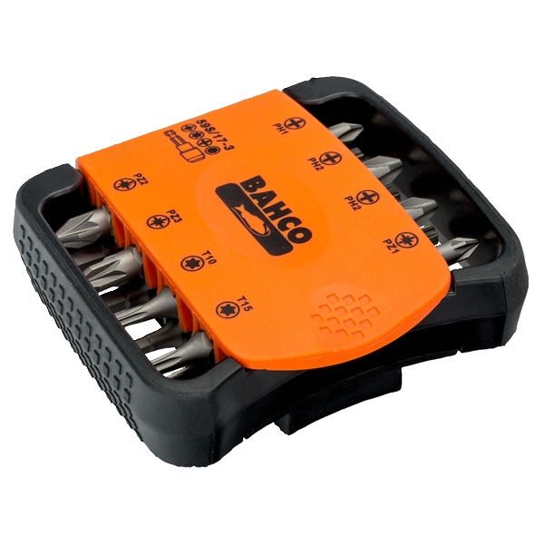 BAHCO 59S/17-3 Набор вставок (бит) 1/4 дюйма PH, PZ, TORX, HEX, 17 предметов