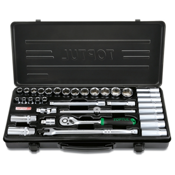 Набор головок и аксессуаров 3/8", 6-гранных, 6-24 мм, 35 предметов, TOPTUL GBB3514