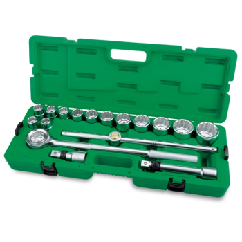 Набор головок и аксессуаров 3/4", 12-гранных, 19-50 мм, 17 предметов, TOPTUL GCAI1702